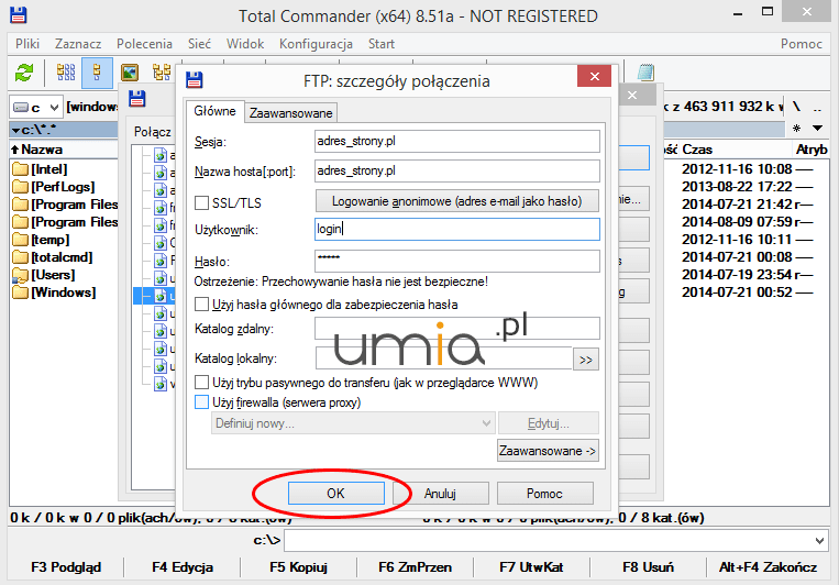 Konfiguracja Total Commandera FTP Konfiguracja Total Commandera FTP